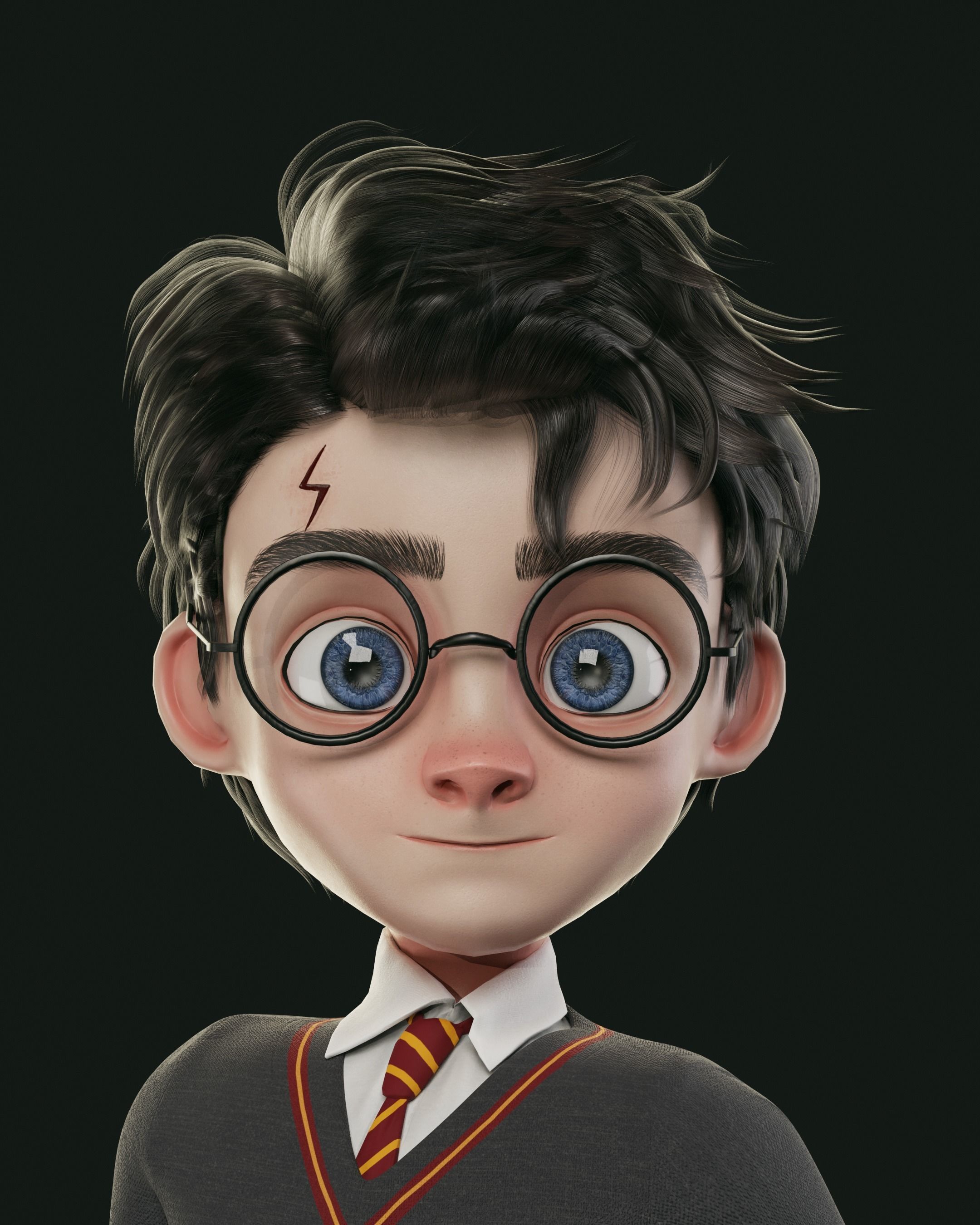 GAME-READY 3D Character - Harry Low-poly 3D model_2