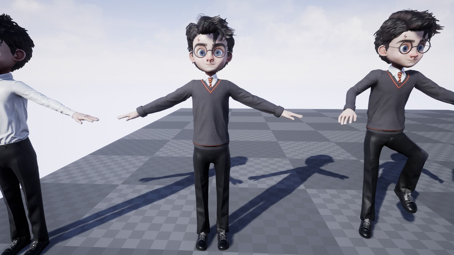 GAME-READY 3D Character - Harry Low-poly 3D model_17