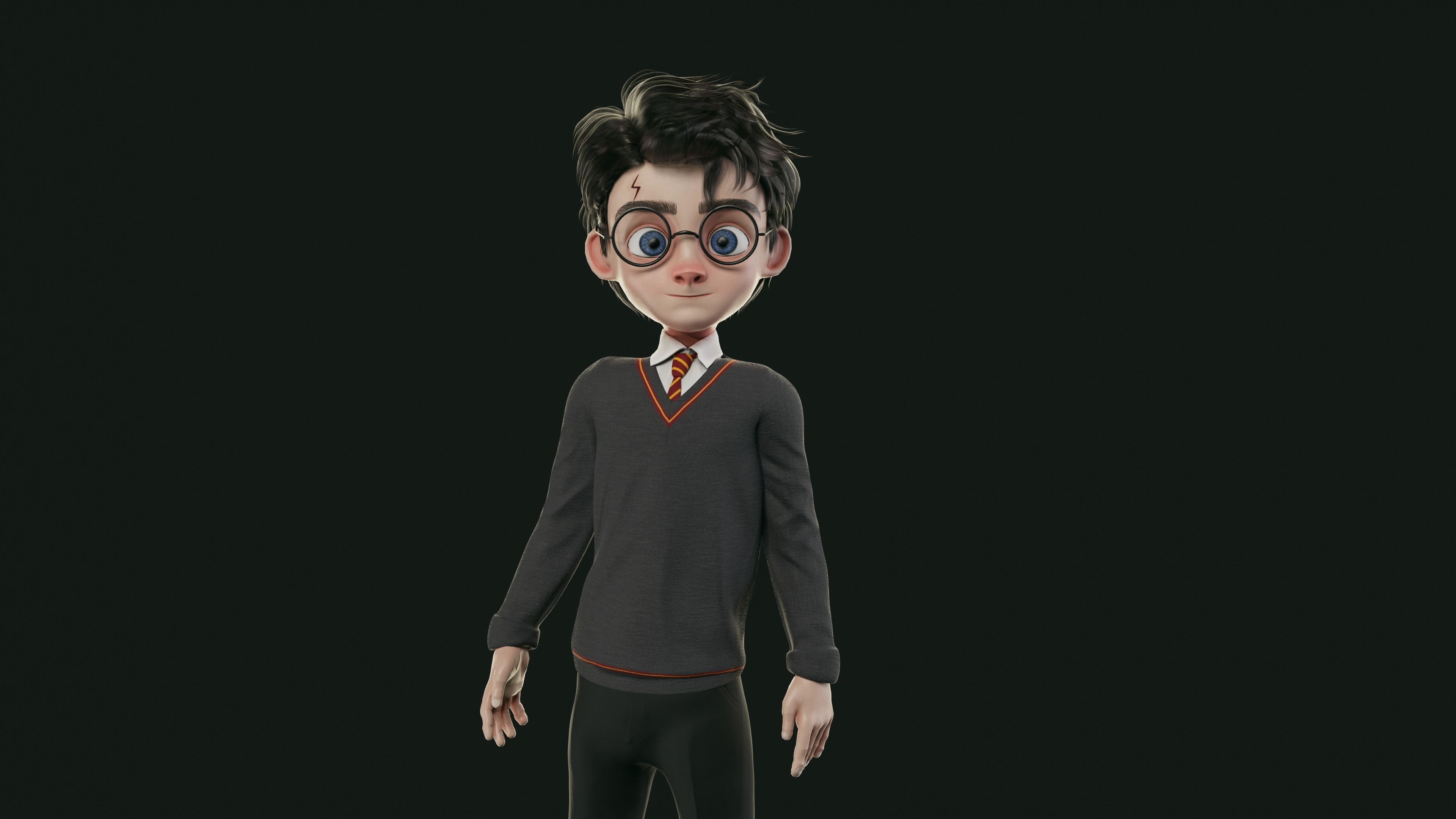 GAME-READY 3D Character - Harry Low-poly 3D model_12