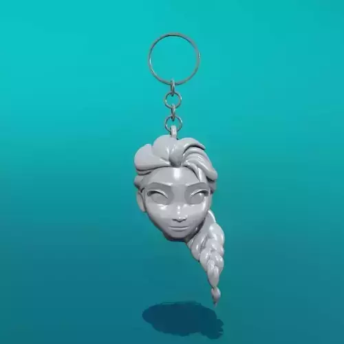 Elsa Keychain 3D print model