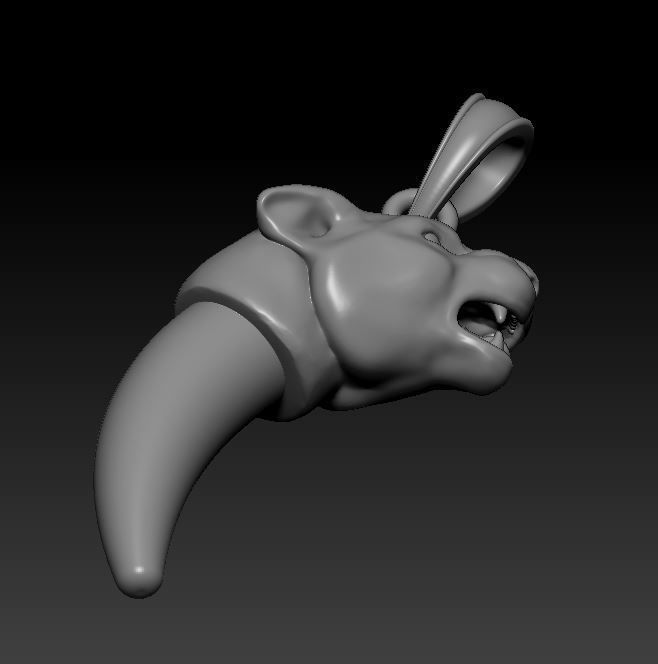 Pendant panther 3D print model_3