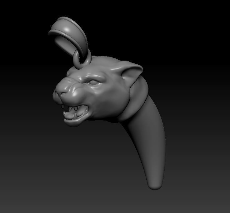 Pendant panther 3D print model_1