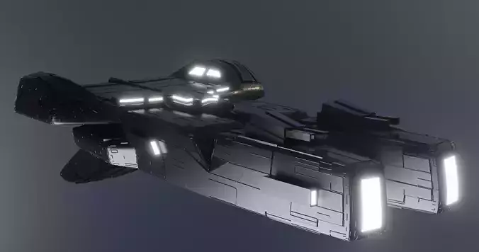 Futuristic Sci-Fi Spaceship 3
