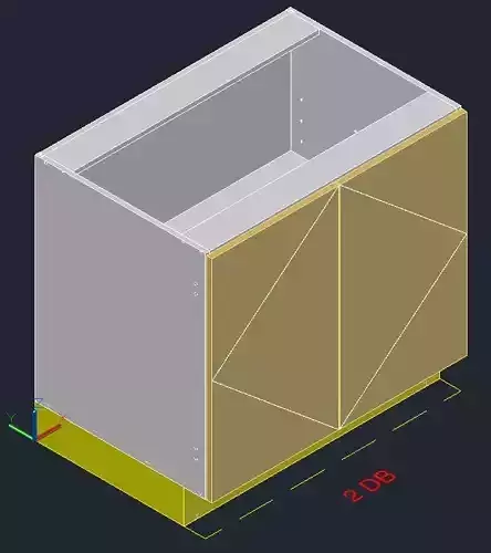 Double Doors Base Kitchen Cabinet -Modern Design Flat door style