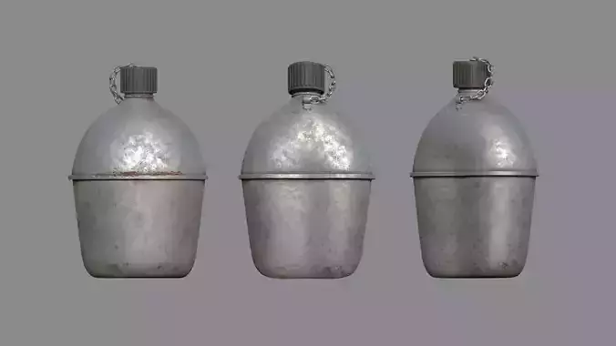 Military  drinking  canteen bottle - world war2  3D model