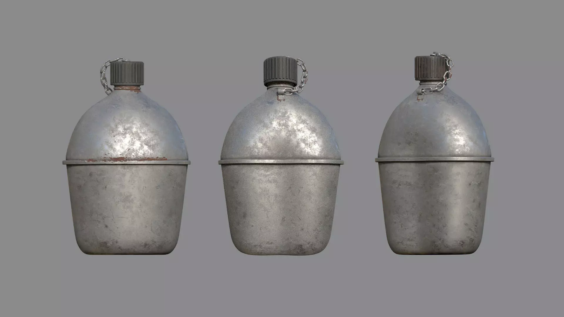 Military  drinking  canteen bottle - world war2  3D model_0