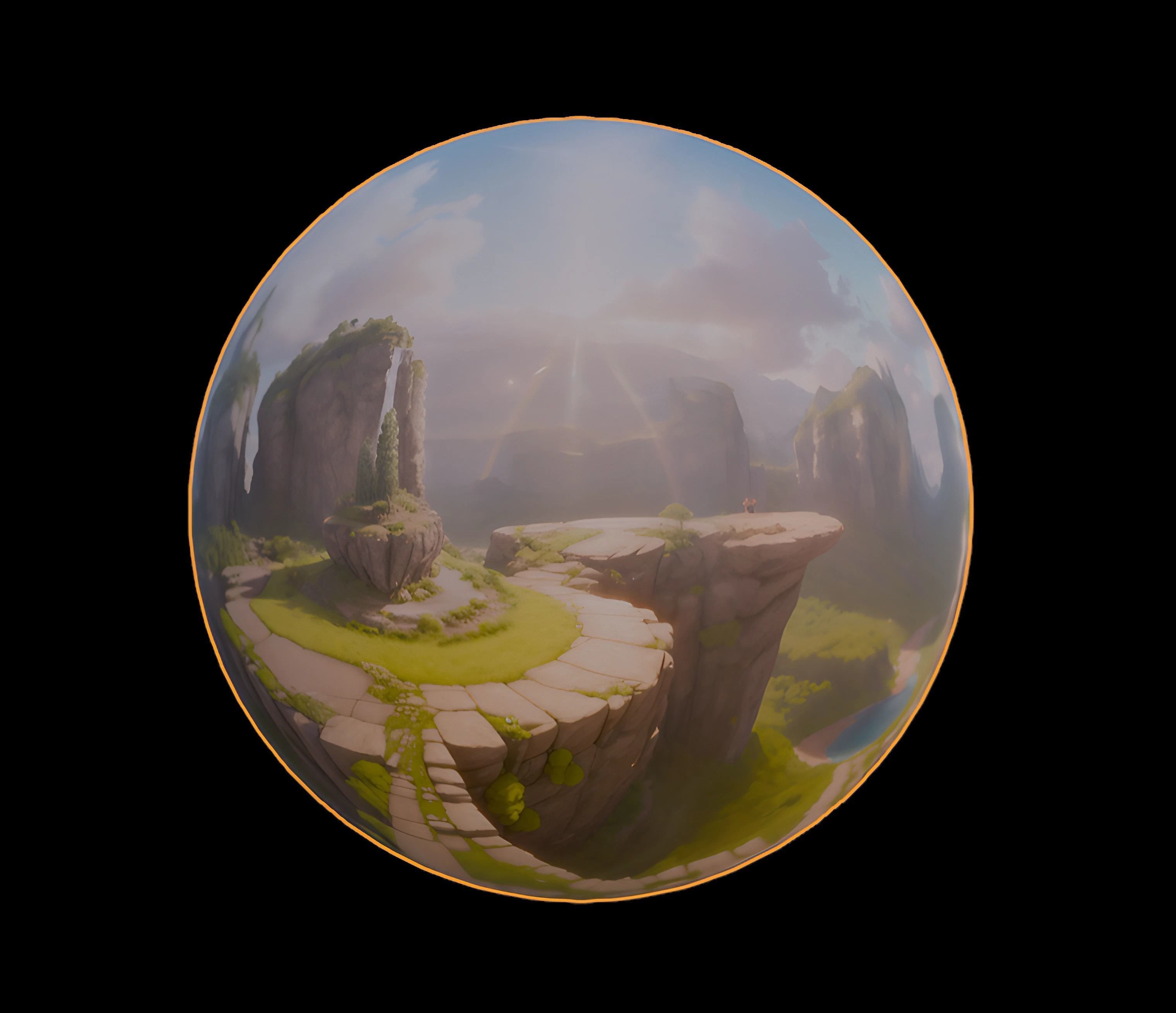 HDRI Skybox Waterpark Low-poly 3D model_9