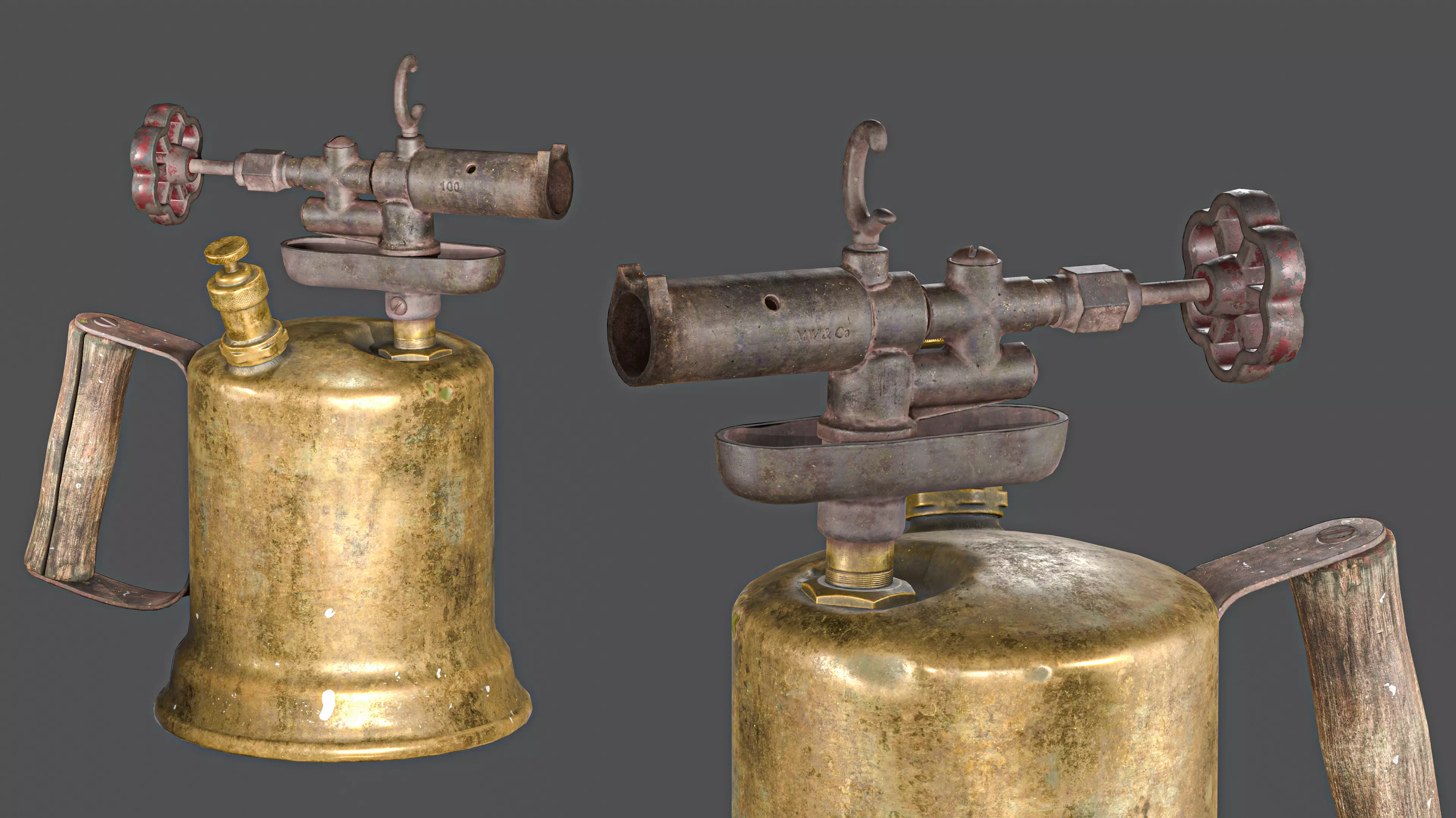 Blow torch Low-poly 3D model