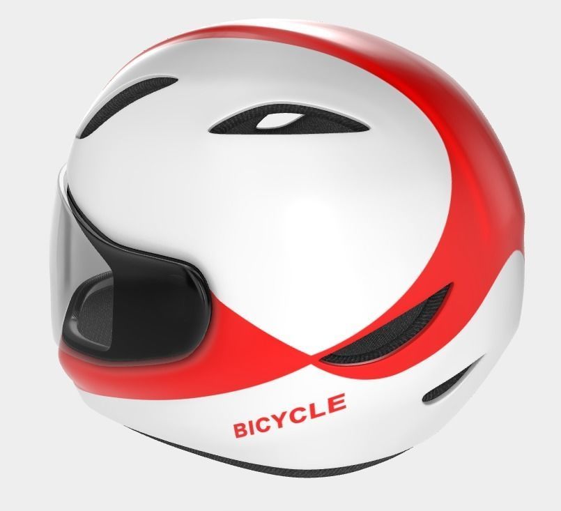Bicycle Helmet Free low-poly 3D model_3