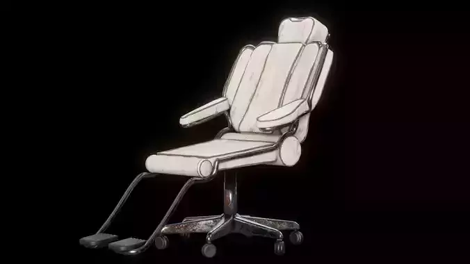 Worn Abandoned Medical Rolly Chair