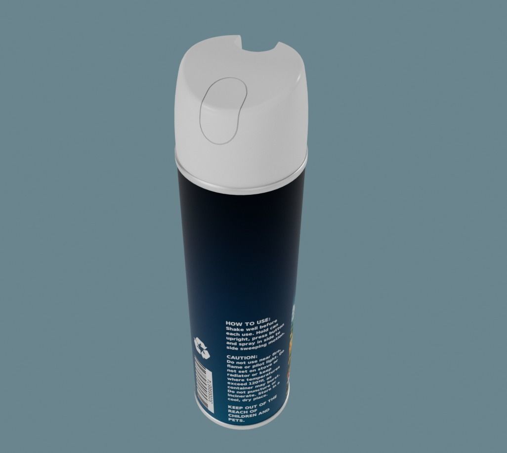 Aerosol Air Freshener Low-poly 3D model_2