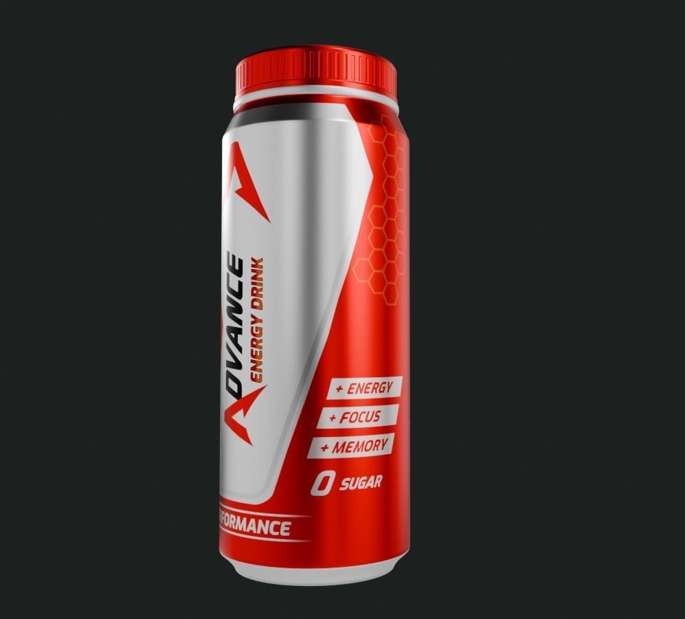Energy Boost Low-poly 3D model_1