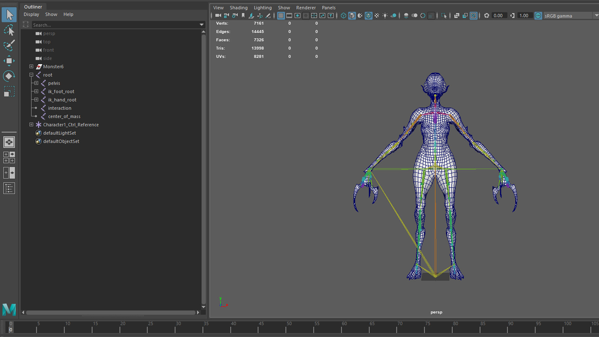 Monster 6 Low-poly 3D model_30