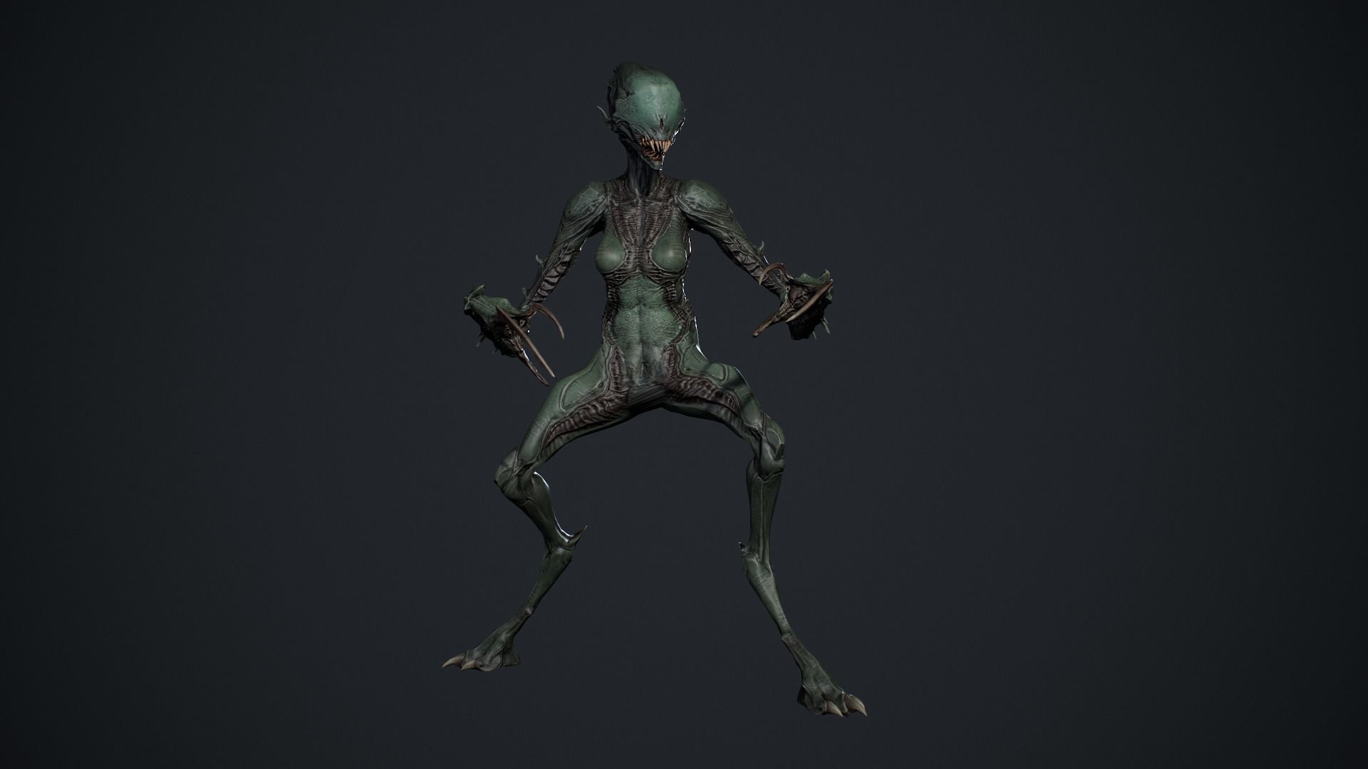 Monster 6 Low-poly 3D model_15