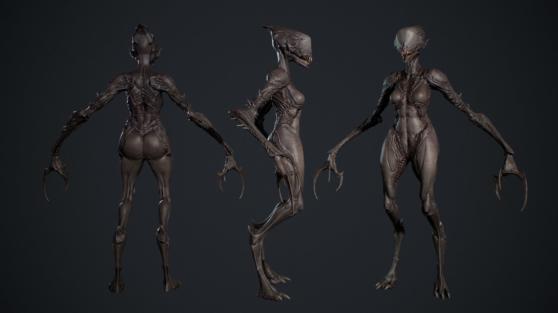 Monster 6 Low-poly 3D model_8