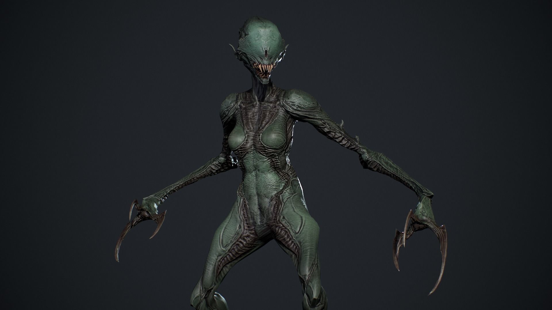 Monster 6 Low-poly 3D model_16