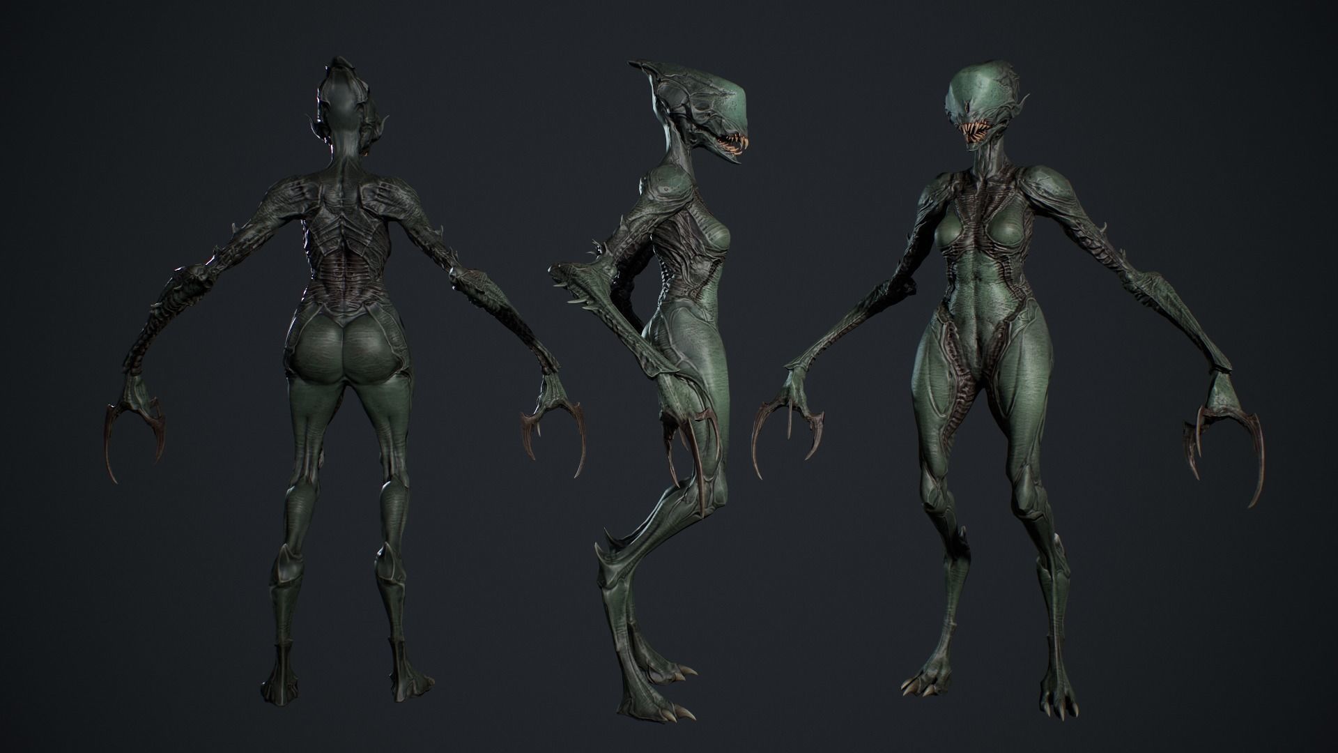 Monster 6 Low-poly 3D model_9