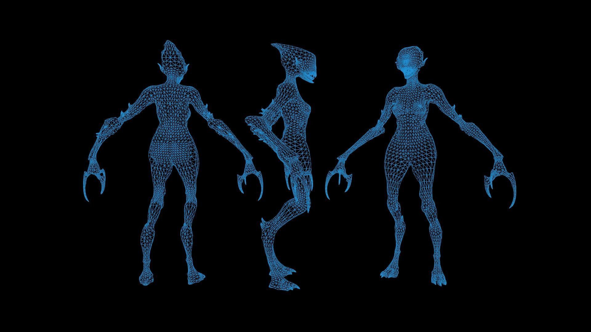 Monster 6 Low-poly 3D model_10