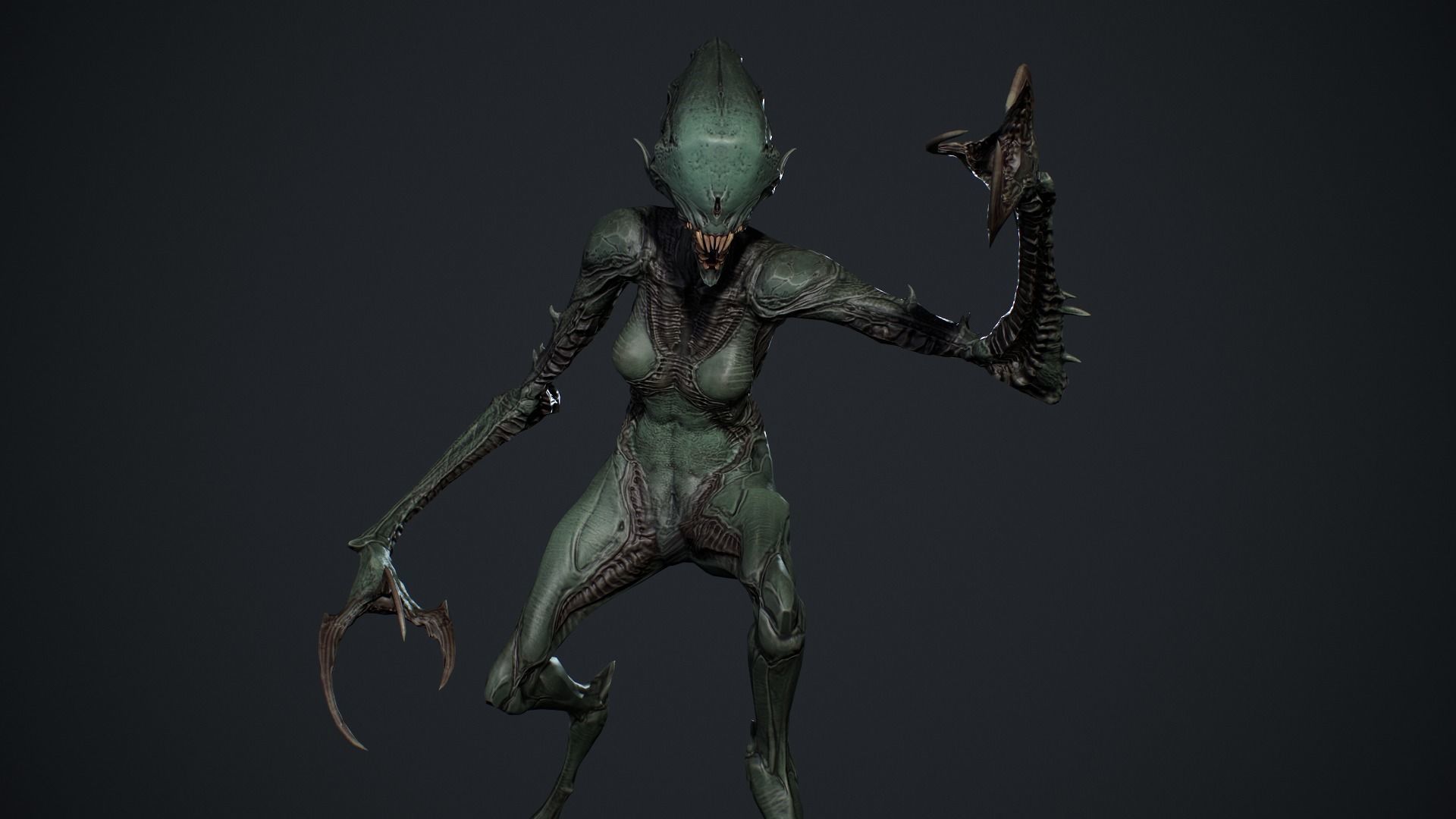 Monster 6 Low-poly 3D model_14