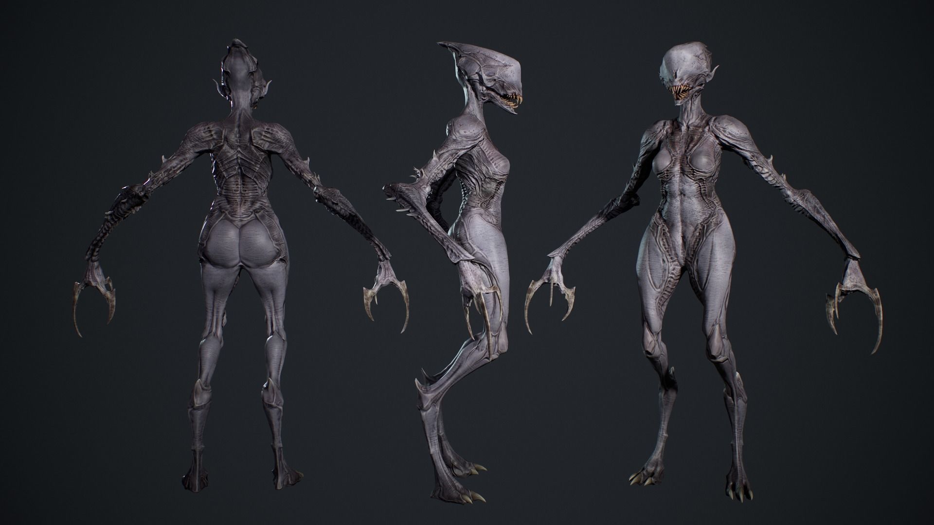 Monster 6 Low-poly 3D model_7