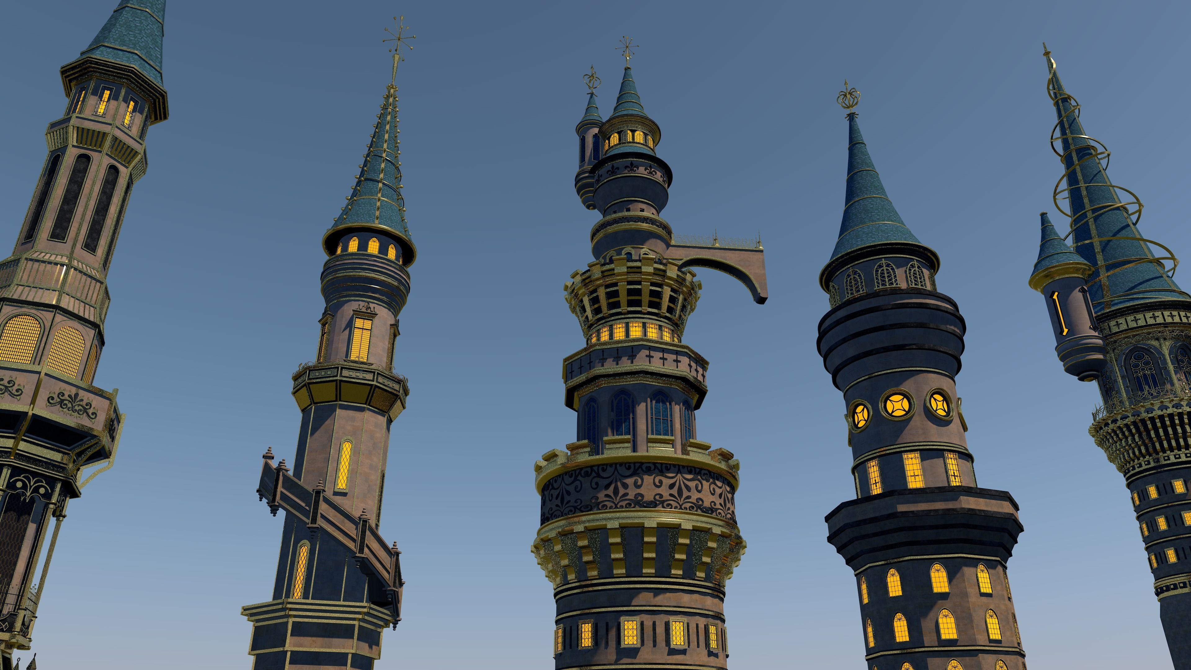 Disney Castle only objects pack 3D model_10