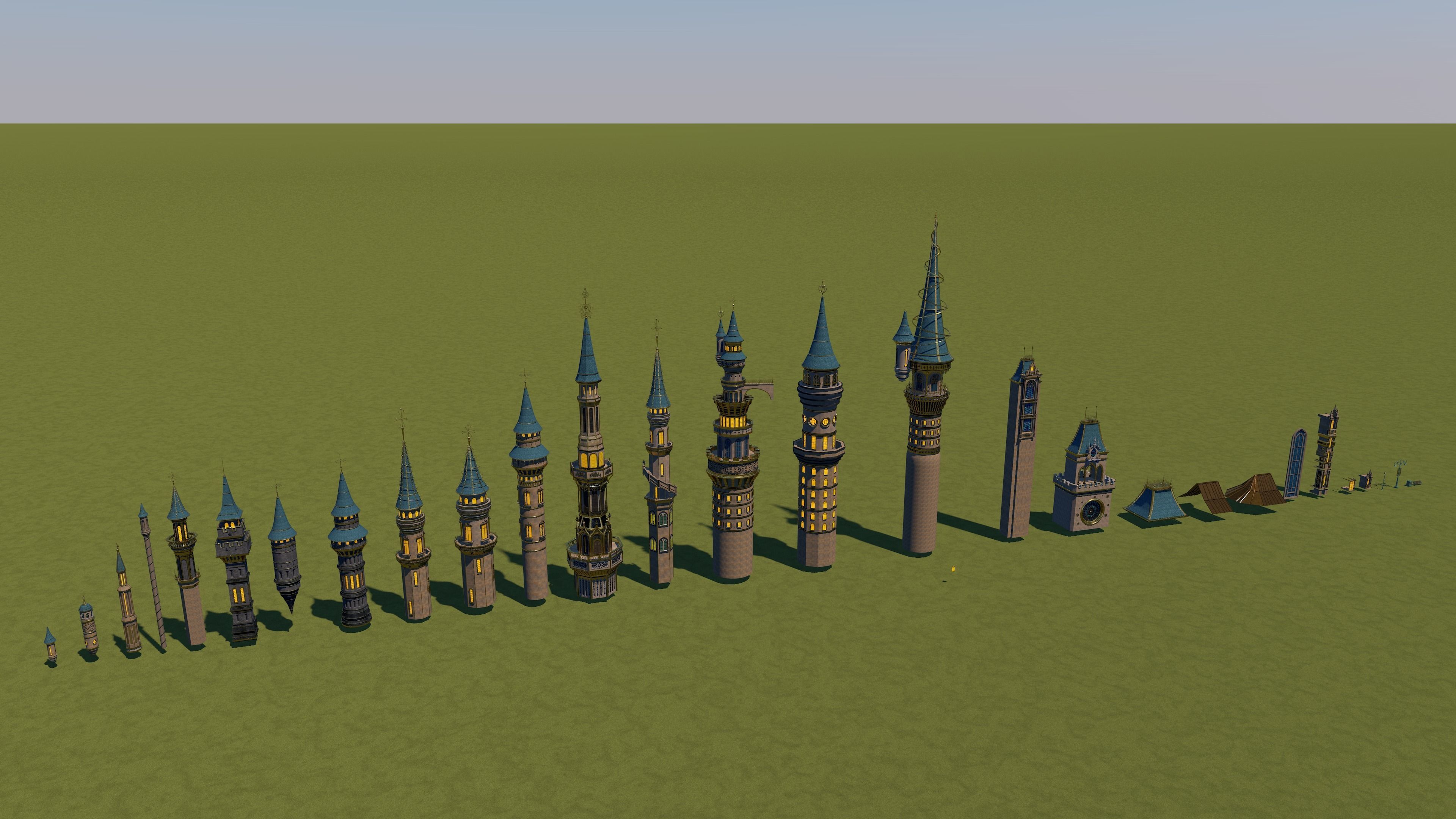 Disney Castle only objects pack 3D model_3