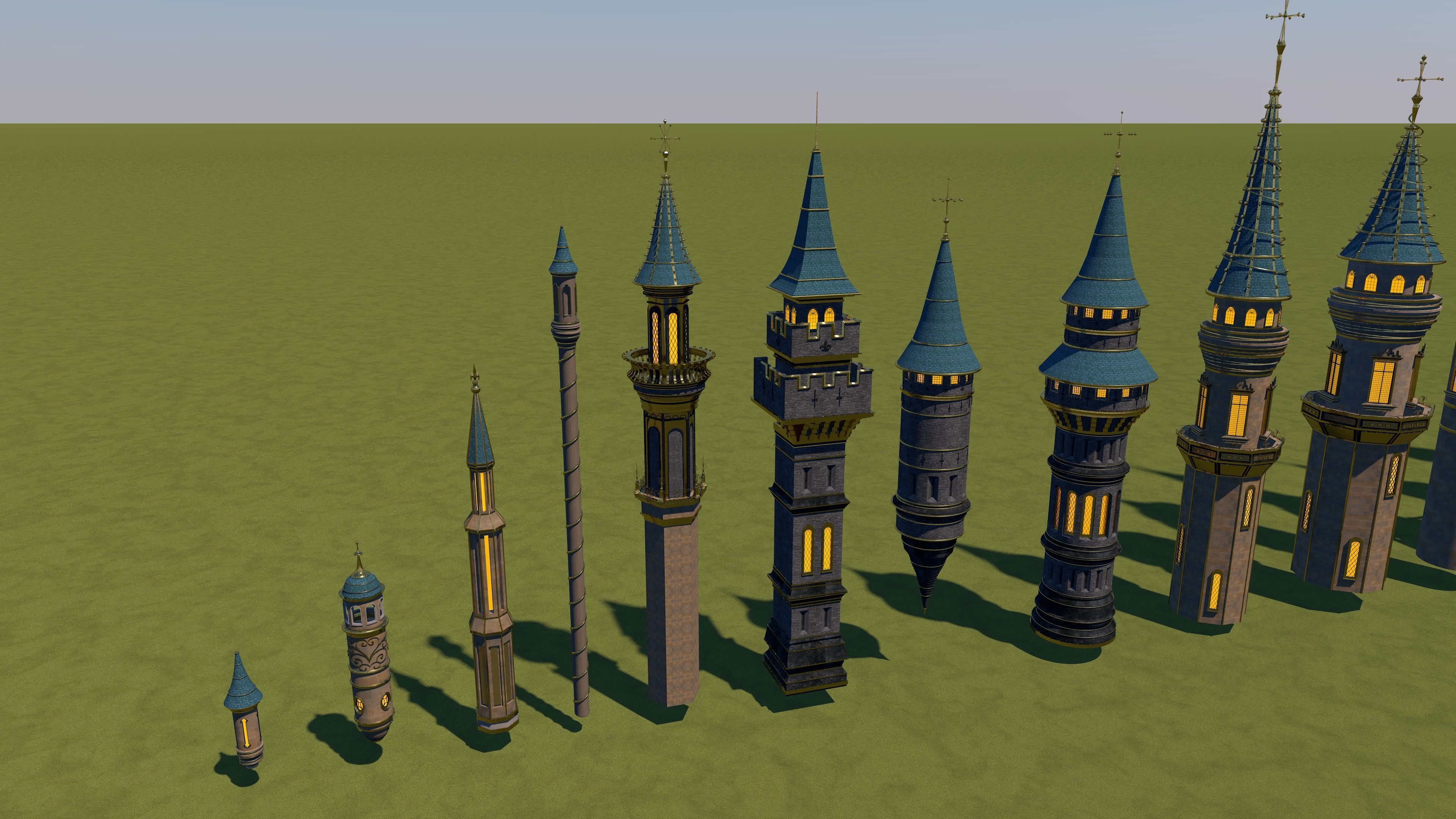 Disney Castle only objects pack 3D model_4