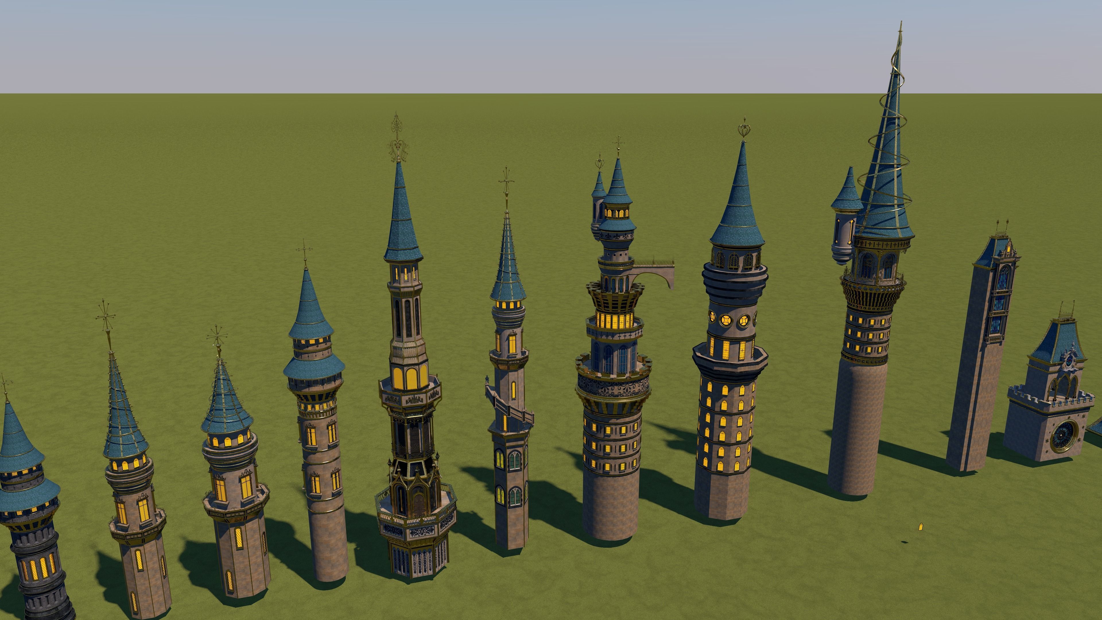 Disney Castle only objects pack 3D model_5