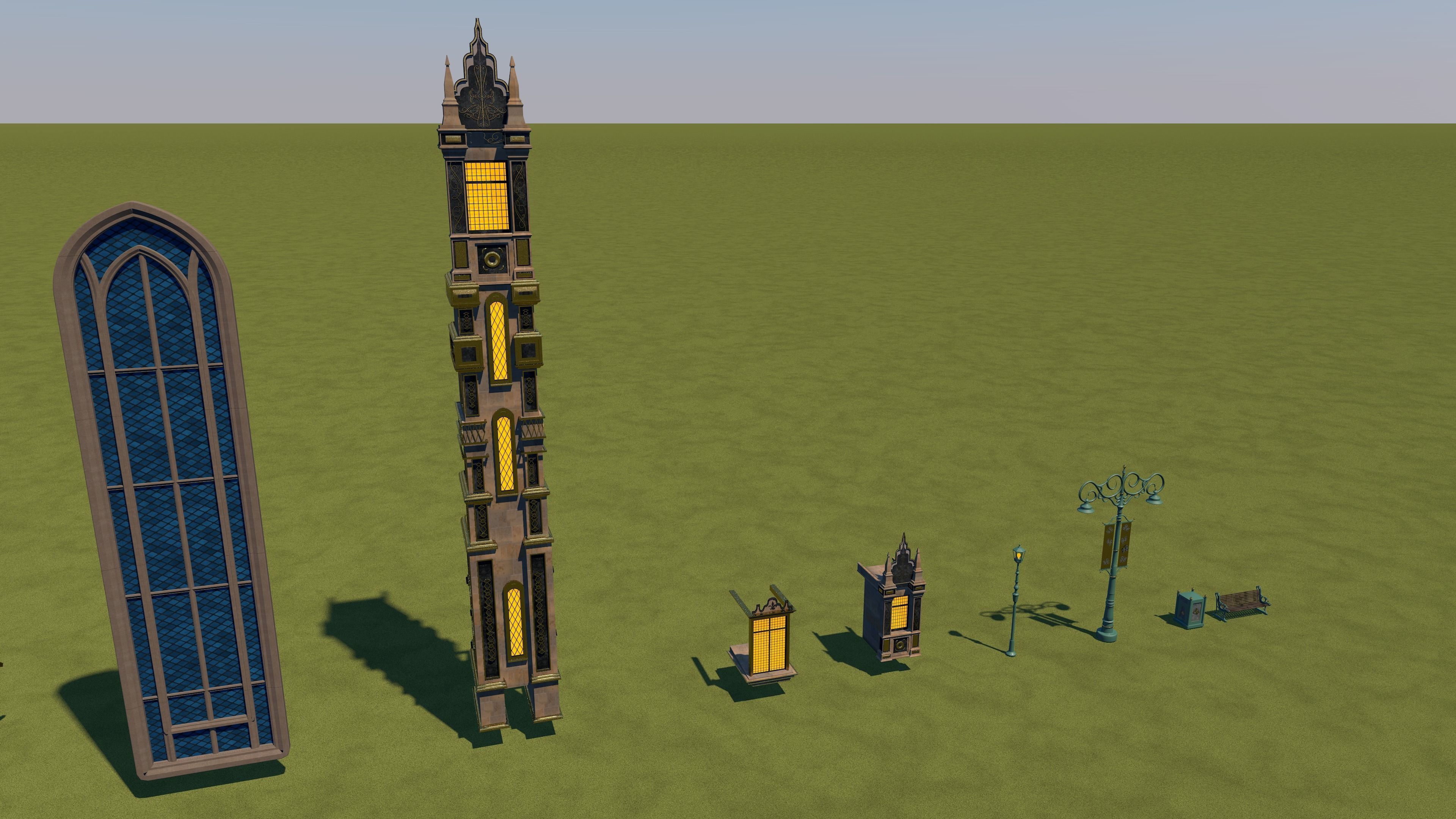 Disney Castle only objects pack 3D model_7