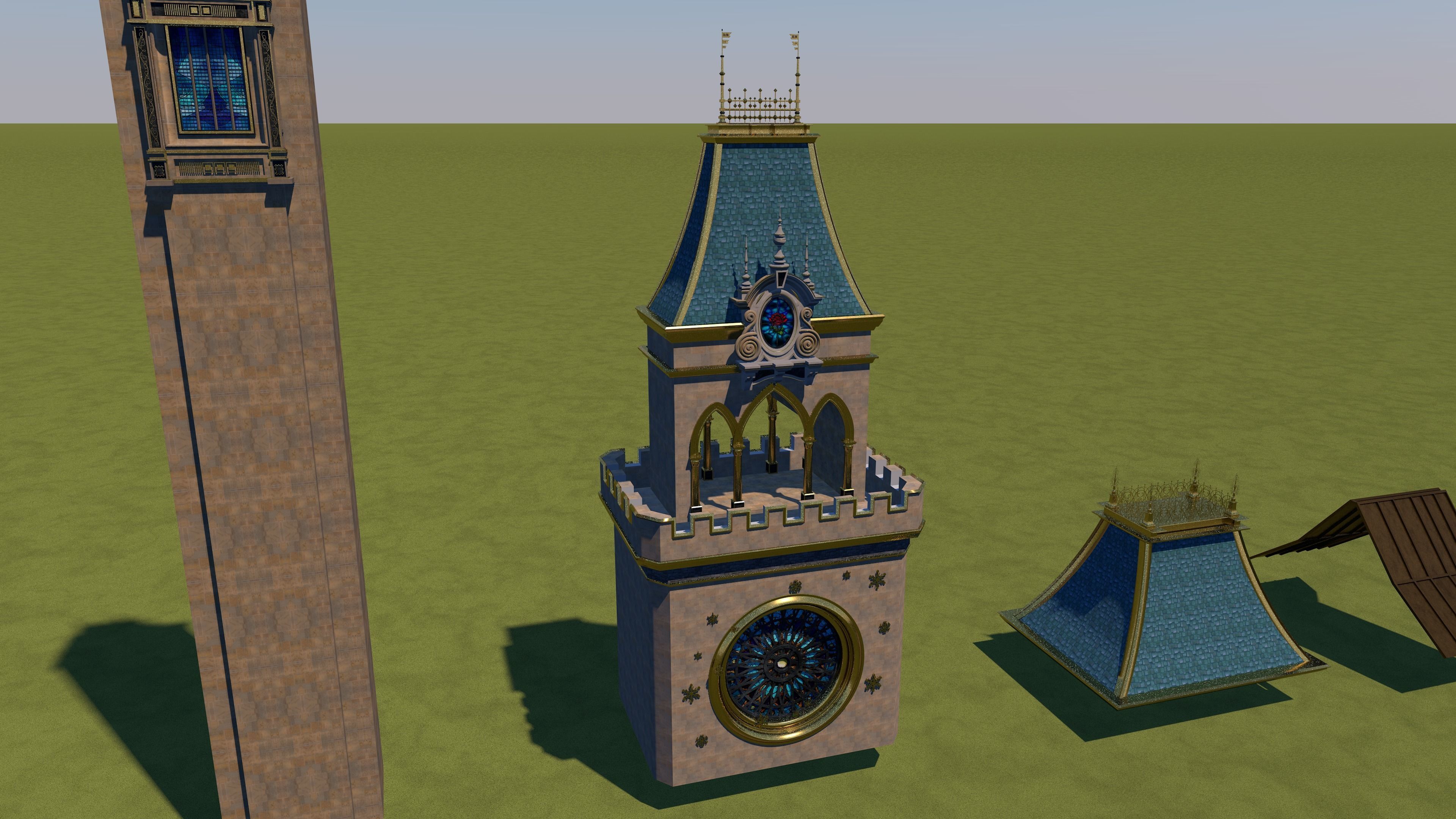 Disney Castle only objects pack 3D model_8