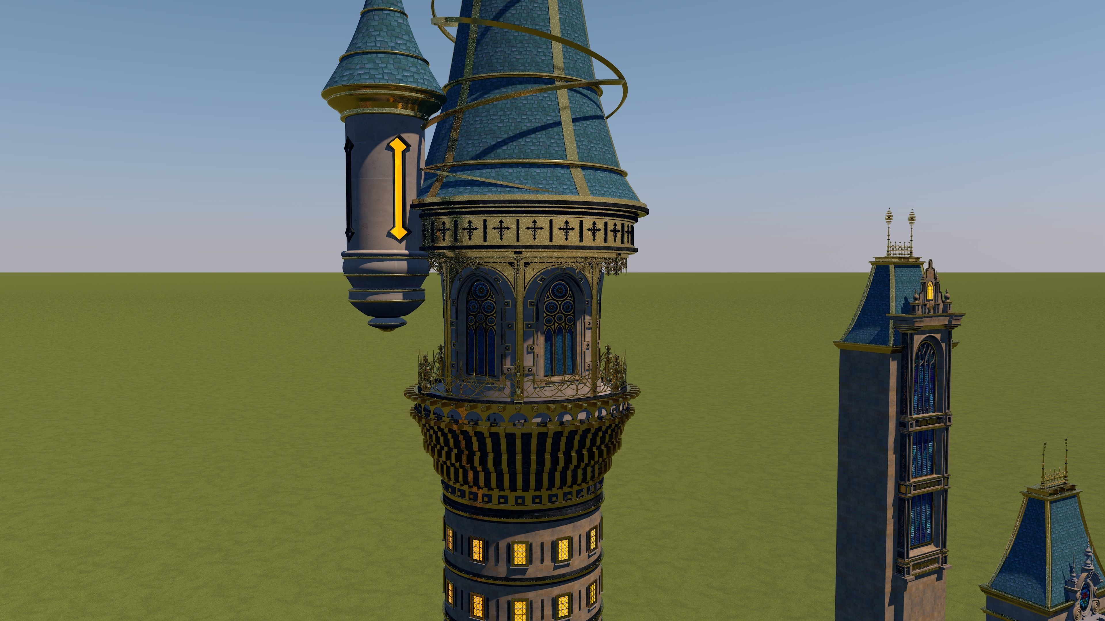 Disney Castle only objects pack 3D model_9