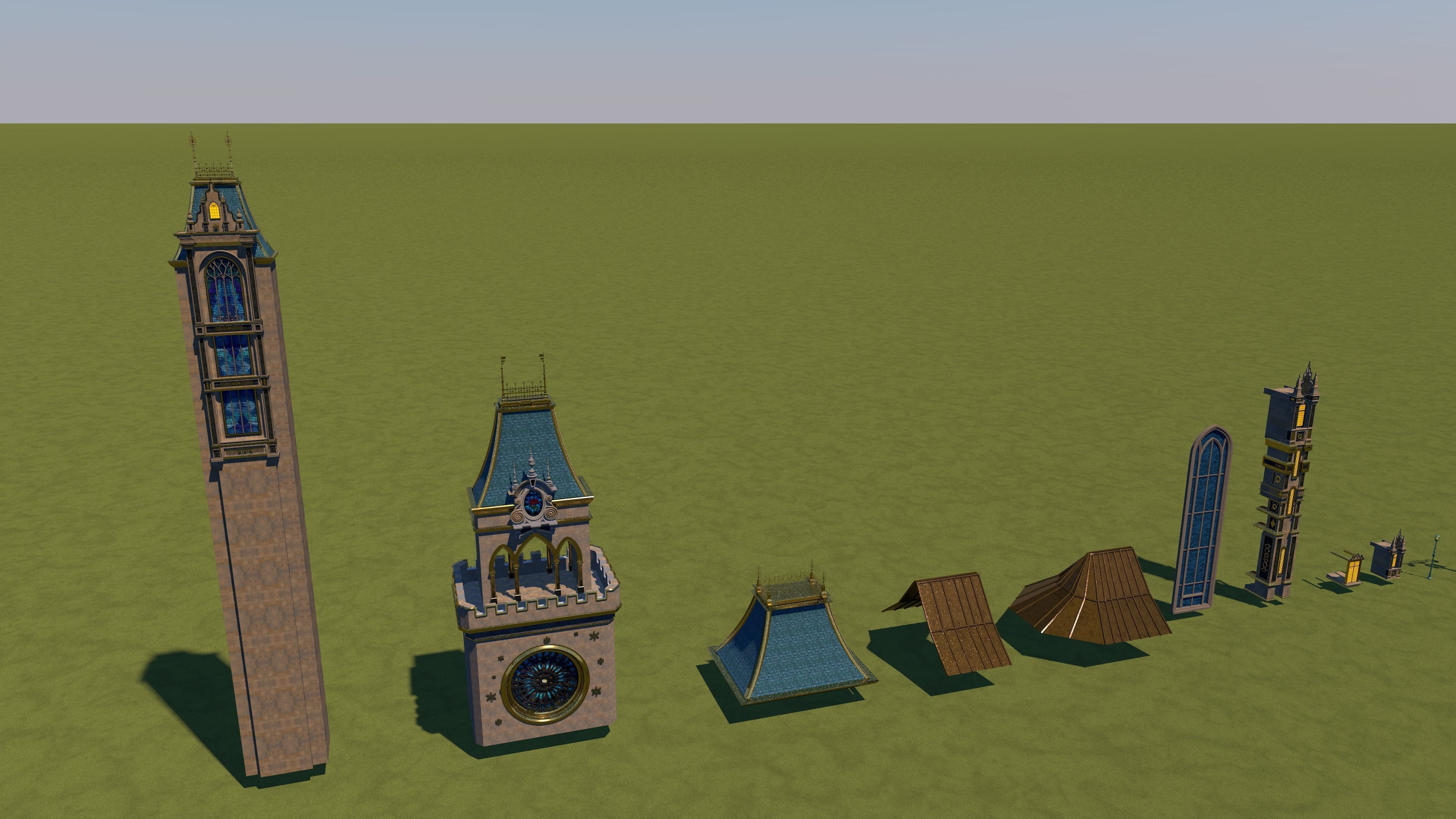 Disney Castle only objects pack 3D model_6