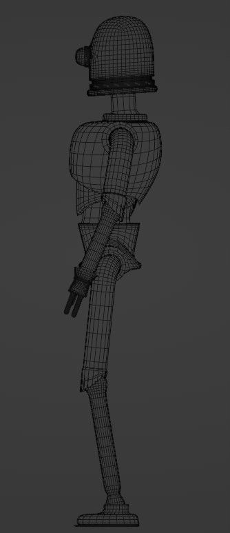 Simple Steampunk Robot 3D model_6