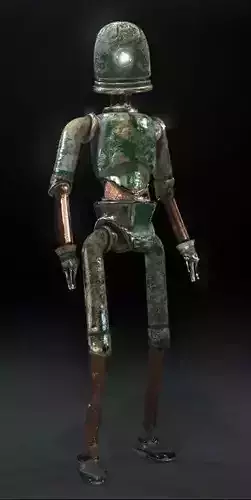 Simple Steampunk Robot 3D model