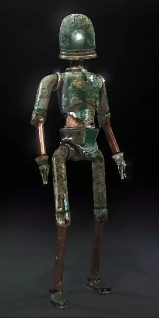 Simple Steampunk Robot 3D model_0