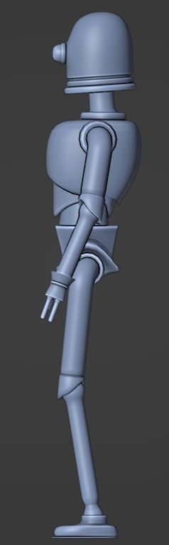 Simple Steampunk Robot 3D model_3