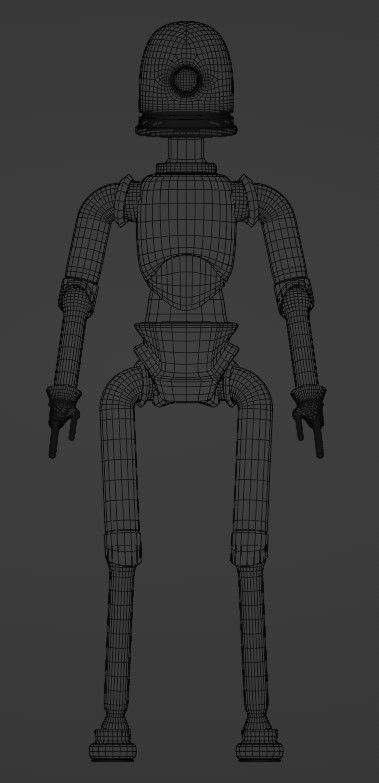 Simple Steampunk Robot 3D model_7