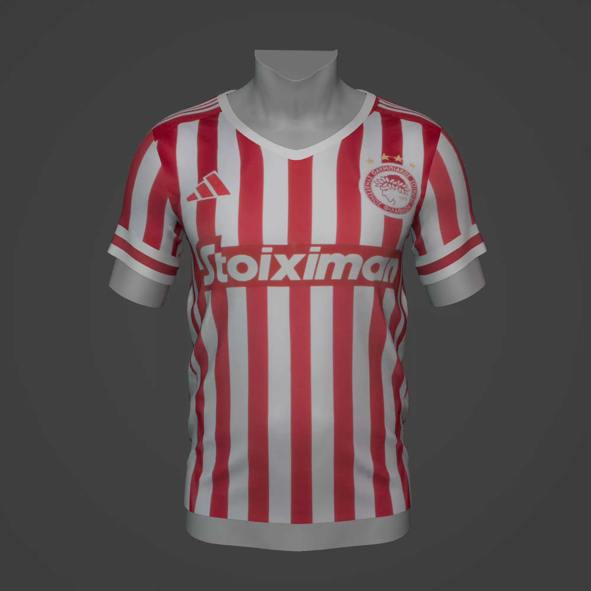 Olimpiyakos Football Jersey T-Shirt - Soccer Kit Low-poly 3D model