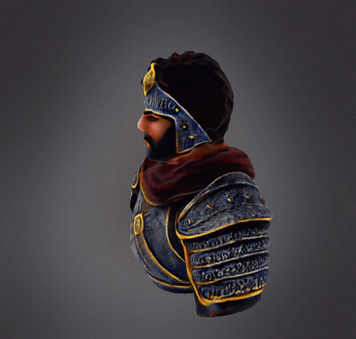 Medieval Warrior 3D print model_4
