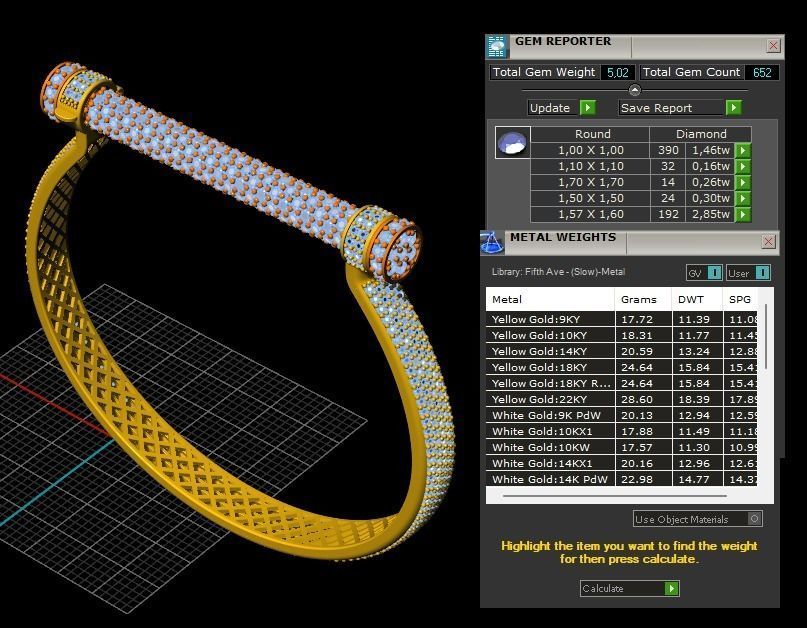 woman bracelet 3D print model_3