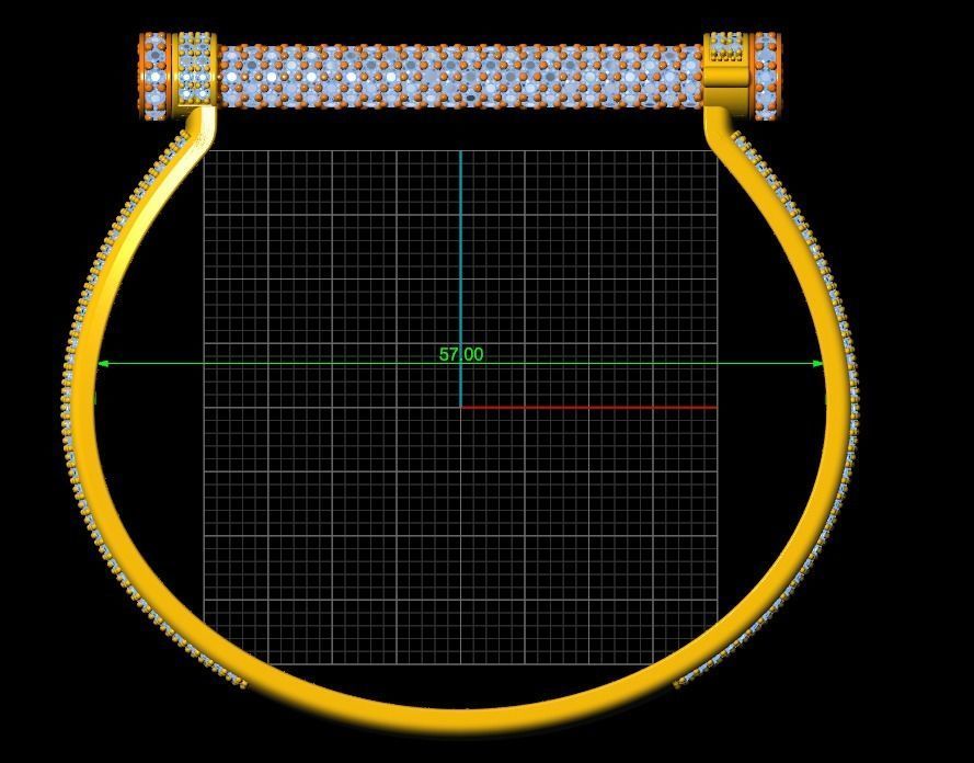 woman bracelet 3D print model_4