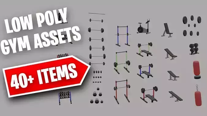 Gym Low Poly Pack