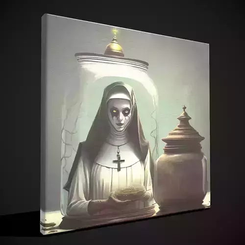 Nun In A Jar Painting