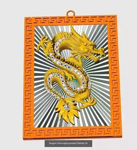 Collection combo 3 models  Dragon china style pendant Reliefs