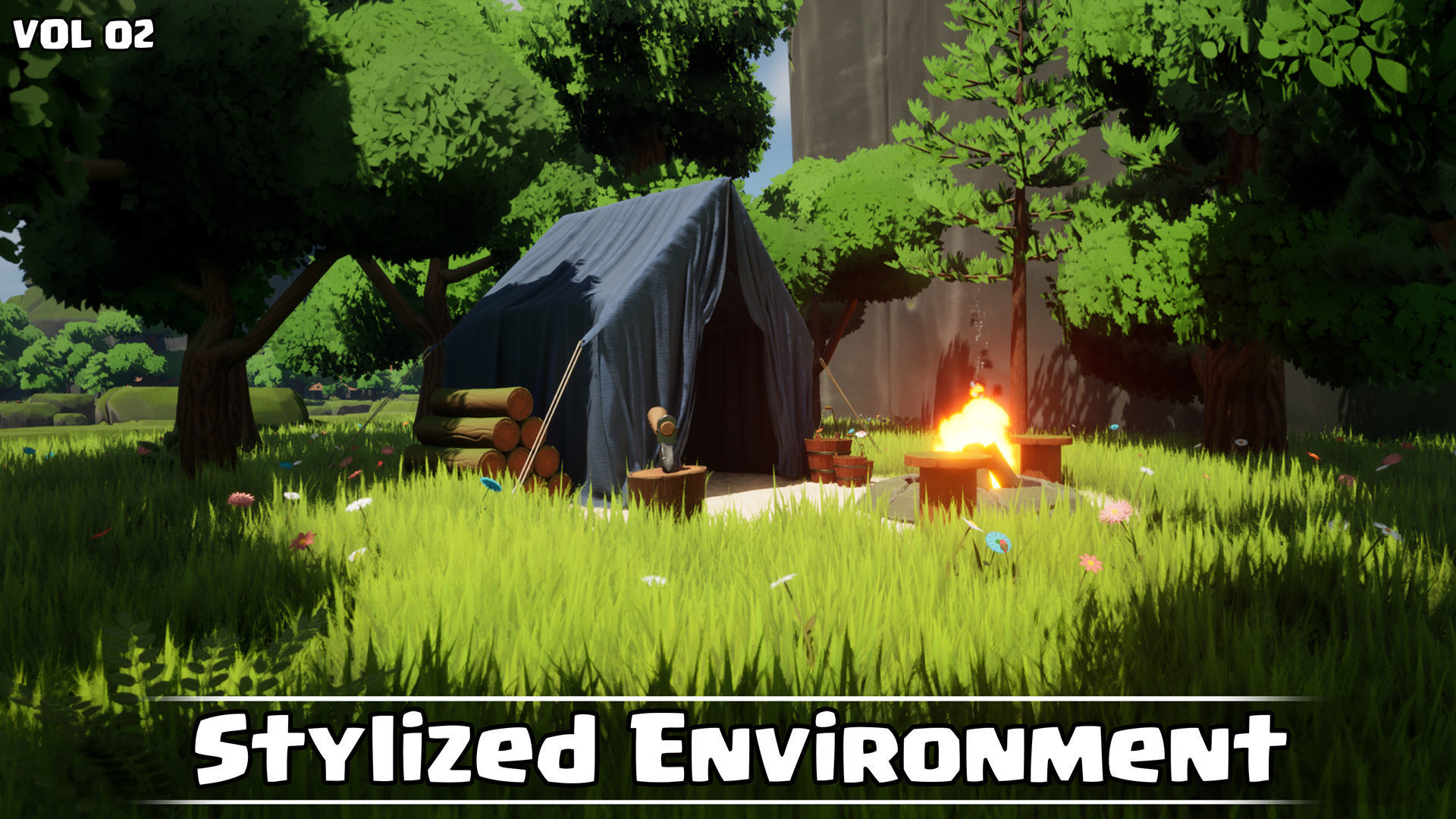 Stylized Environment Game Ready VOL02 Low-poly 3D model_5