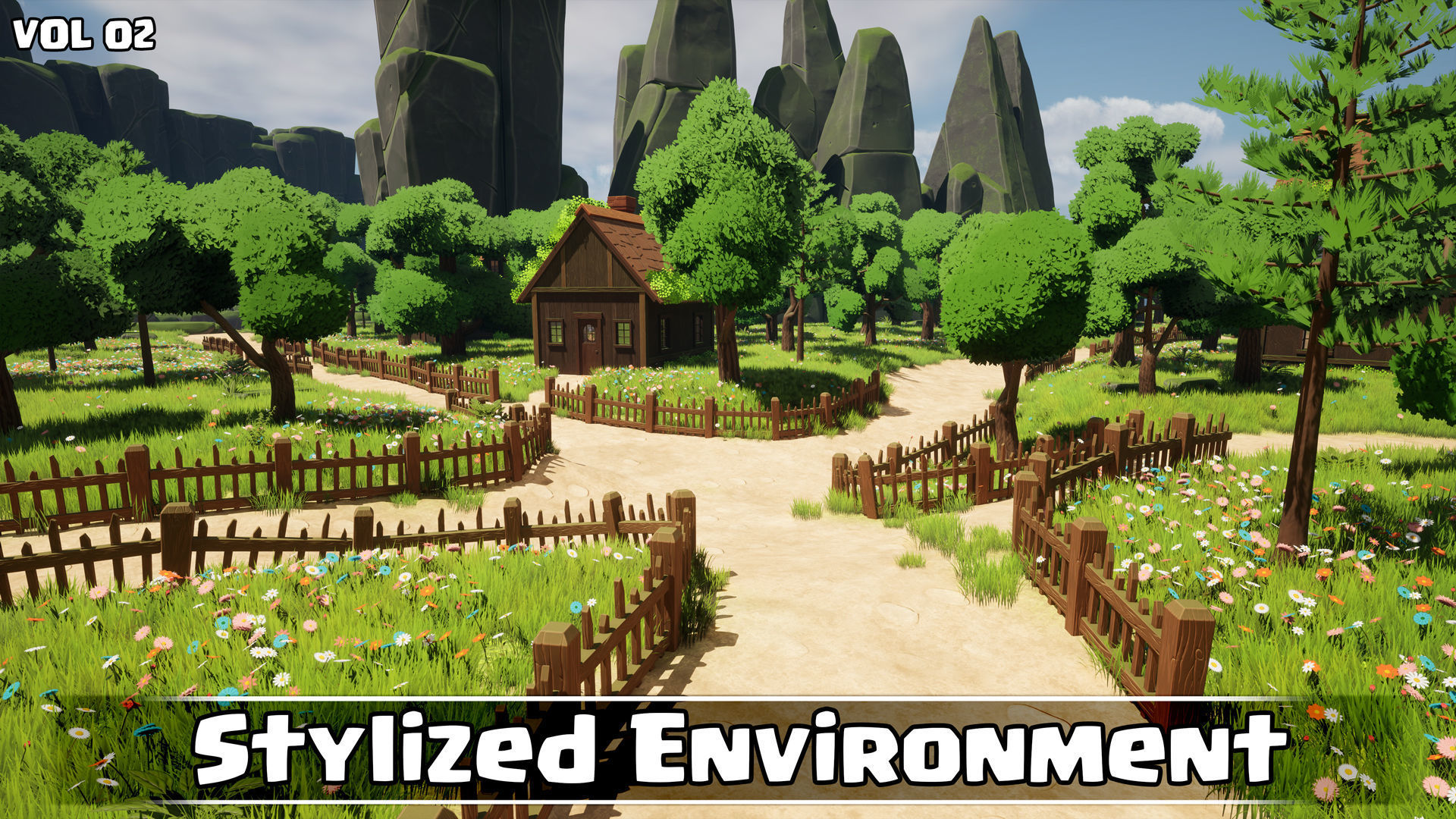 Stylized Environment Game Ready VOL02 Low-poly 3D model_4