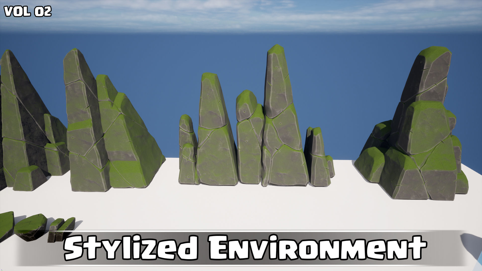 Stylized Environment Game Ready VOL02 Low-poly 3D model_8