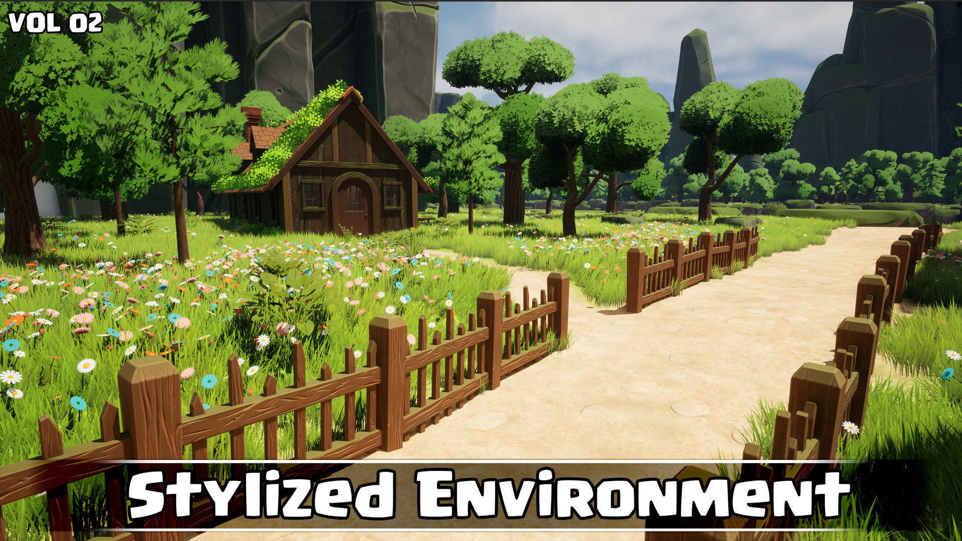 Stylized Environment Game Ready VOL02 Low-poly 3D model_2