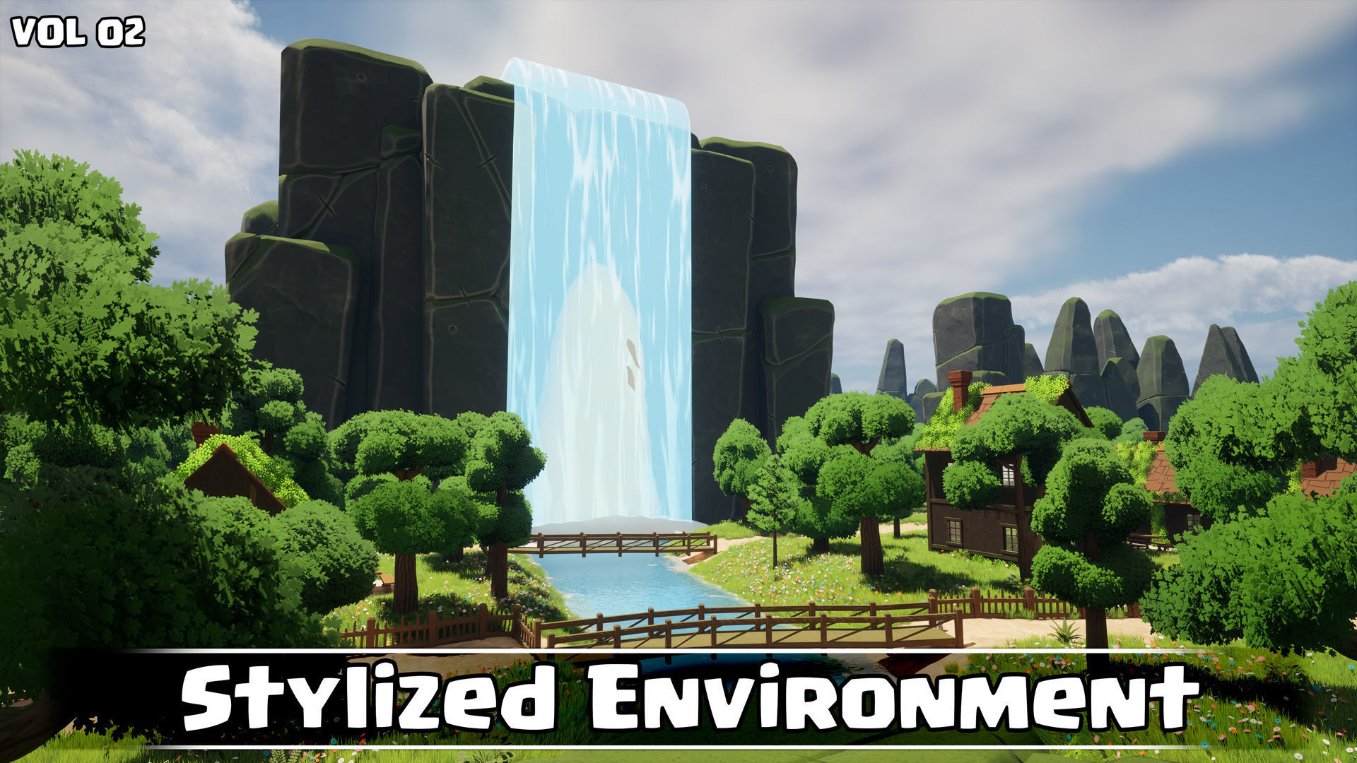 Stylized Environment Game Ready VOL02 Low-poly 3D model_3