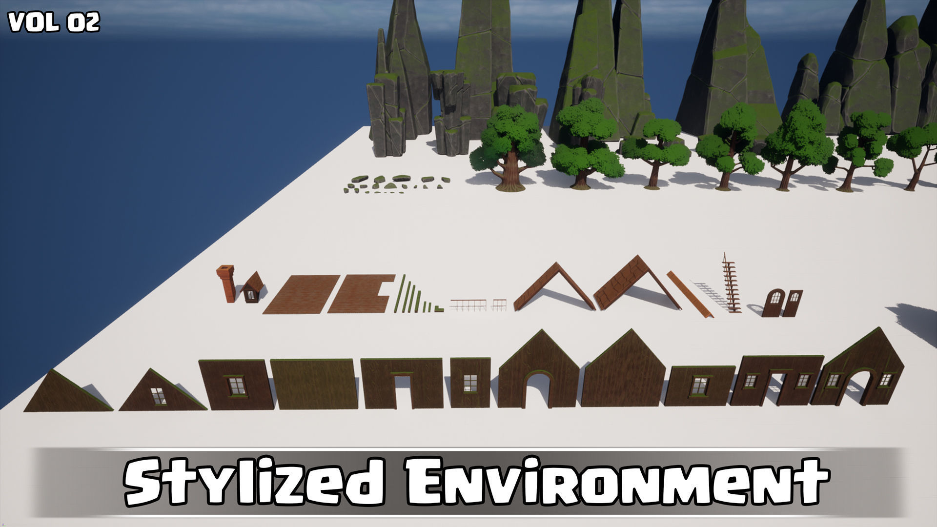 Stylized Environment Game Ready VOL02 Low-poly 3D model_17